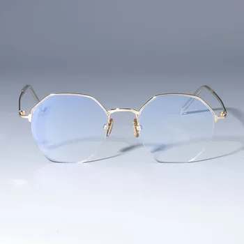 49013 Semi-Uindfattede Firkantede Briller Rammer Mænd, Kvinder Mode Optiske Computer-Briller 0
