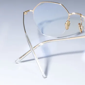 49013 Semi-Uindfattede Firkantede Briller Rammer Mænd, Kvinder Mode Optiske Computer-Briller 5