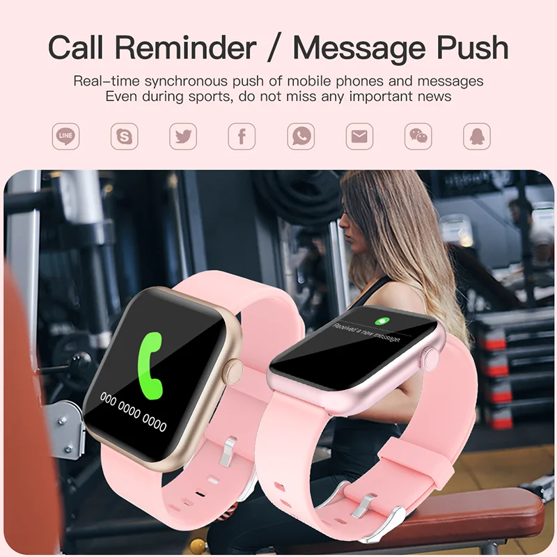Smart Ur Til Kvinder Bluetooth Skridttæller Blodtryk Pulsmåler Sport Fitness Tracker Mænd Kalder Påmindelse SmartWatch 2020 3