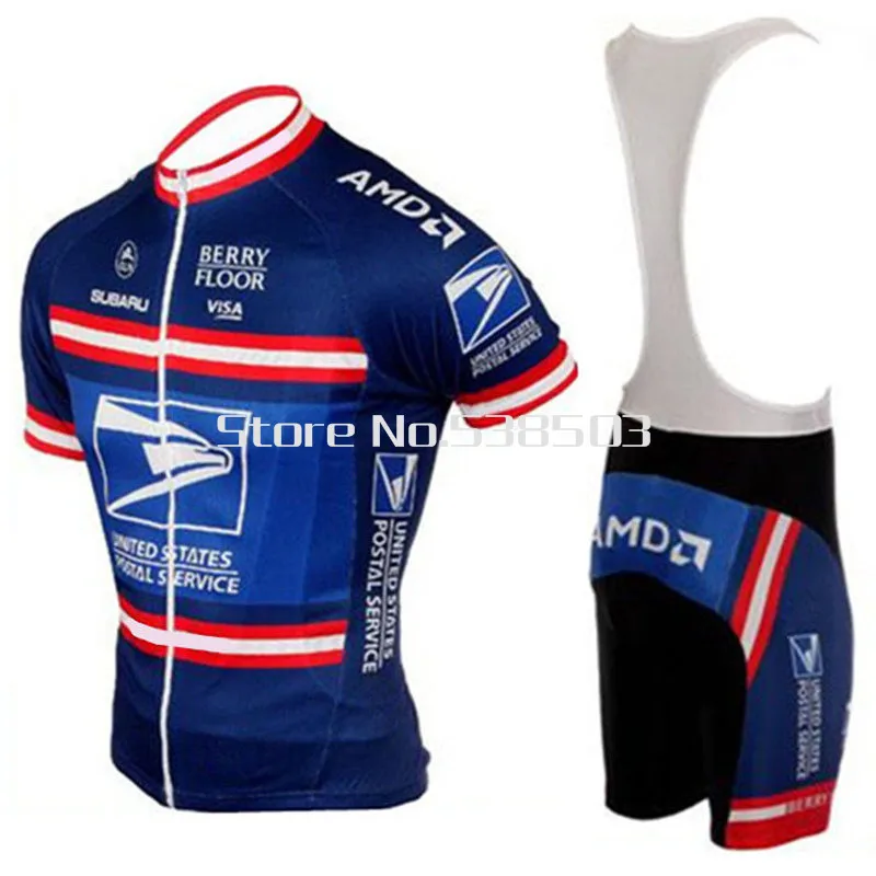 2021 United States postal service Trøje Korte Ærmer sæt Cykel-shirt Bib Shorts Kits Mtb cykel Maillot Ciclismo 3