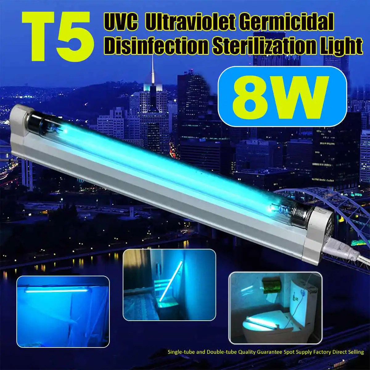 8W Ultraviolet Bakteriedræbende Lys T5 Rør Med UVC-Desinfektion Sterilisator Dræbe Støv Mide UV-Fluorescerende Lys Deodor Ren Luft 3