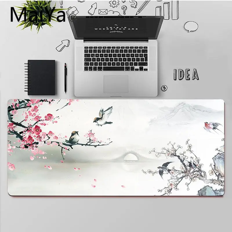 Maiya Top Kvalitet Kinesisk stil art DIY Design Mønster Spil musemåtte Gratis Fragt Stor musemåtte Tastaturer Mat 3