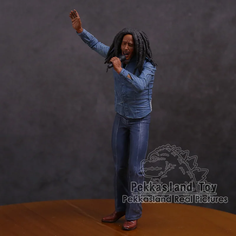 Bob Marley Musik Legender Jamaica Sanger & Mikrofon PVC-Action Figur Collectible Model Toy 18cm 3