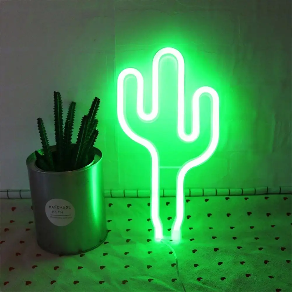 1,8 W LED Neon Lys Palm Tree Cactu julelys USB-Lampe Dekorationer til Soveværelse fødselsdagsfest Ferie SMD2835 Belysning 3