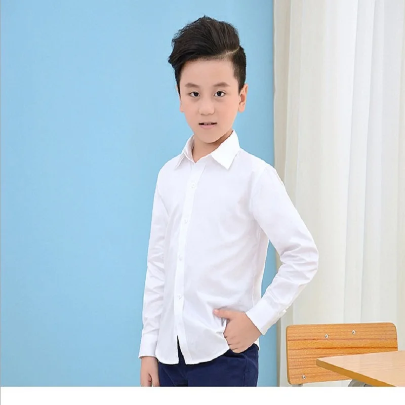 Spring til Børn t-Shirts Til Drenge Solid Bomuld Vilde med Lange Ærmer Skolen Hvide t-Shirts Til Drenge, Kids Tøj Baby Dreng Shirts 3
