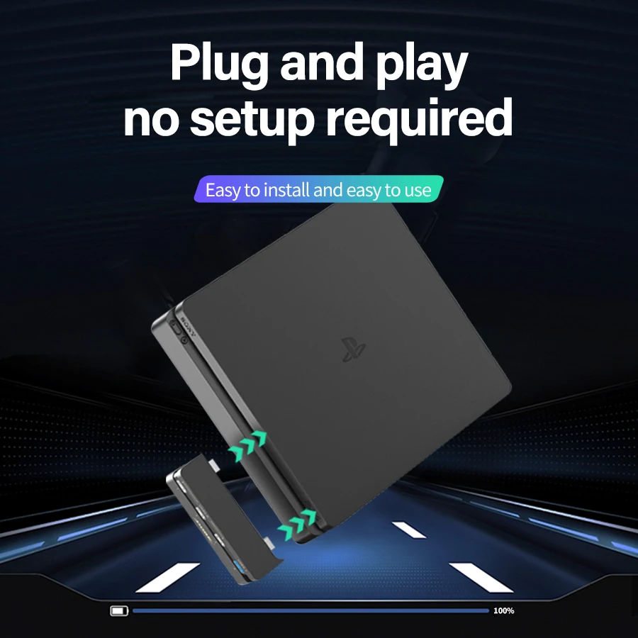 DOBE USB-Hub Til PS4 Slanke 4 Porte High Speed USB 3.0 & 2.0 Adapter Spil Tilbehør Til Sony PlayStation 4 Slim Konsol Spil 3
