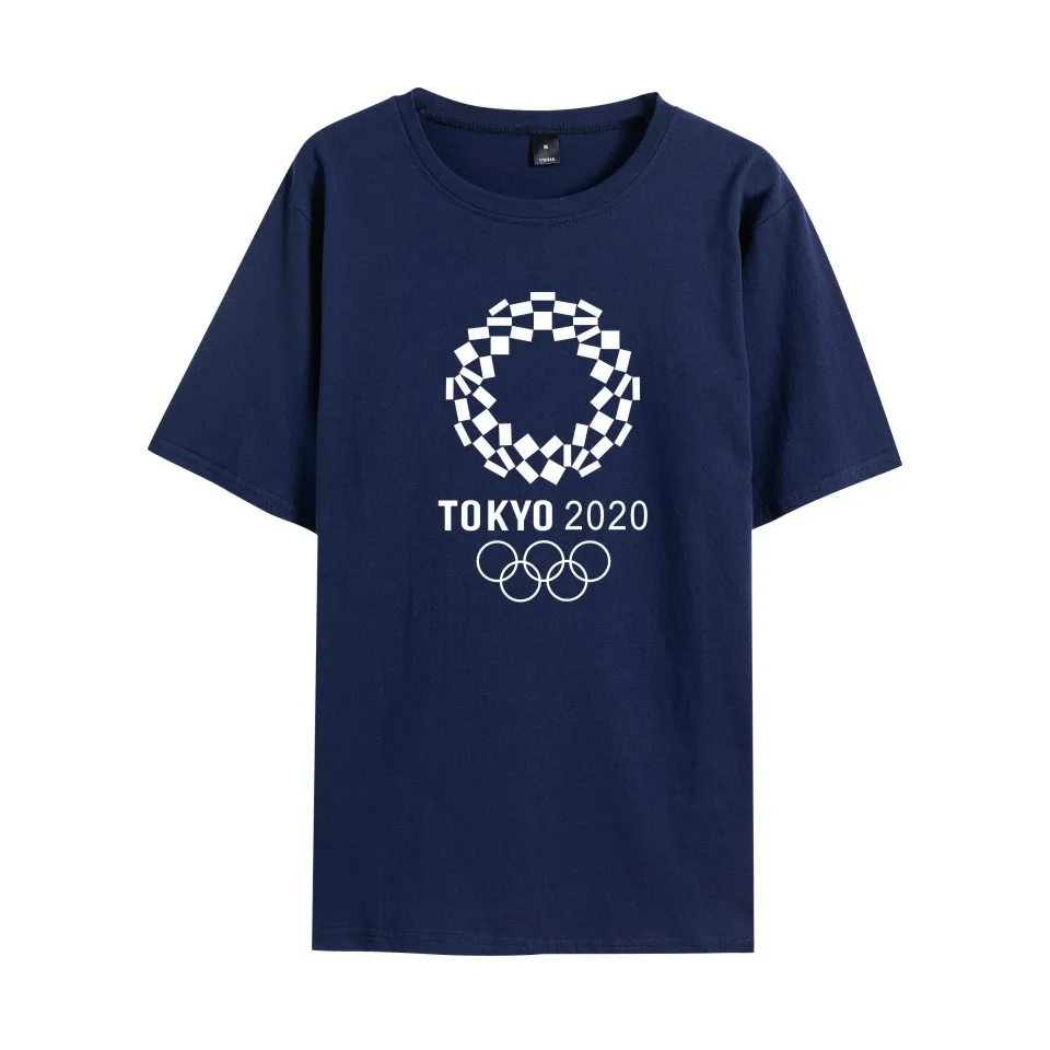 O-Hals Kortærmet T-Shirt Kvinder 2020 Tokyo Olympiske Lege Løs Elskere Bomuld T-Shirts Sommeren Nye Kausale Vilde Damer Top 3