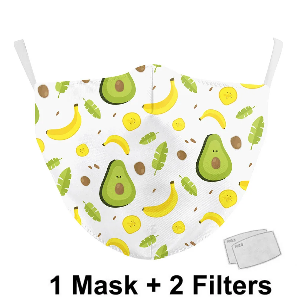 Åndbar Ansigt Maske Med Filtre Bomuld Cowboy animation Blomster Solid Farve Genanvendelige Vaskbar Masker Ansigt Unisex støvtæt Mout 3
