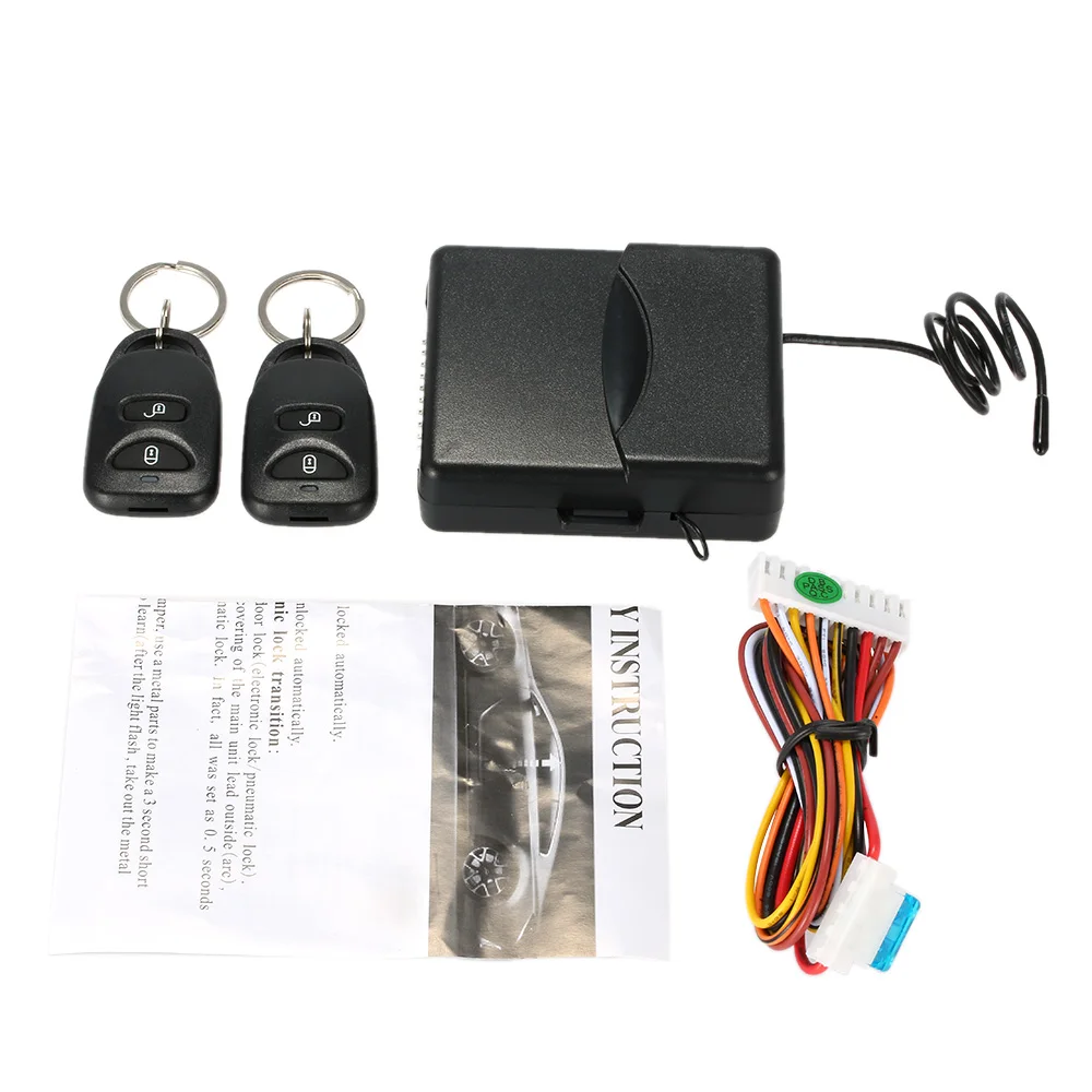 Universal Bil alarm system fjernbetjening Bil centrallås, Keyless Entry smart fjernbetjening bil nøgle system kit for VW-Peugeot 307 3