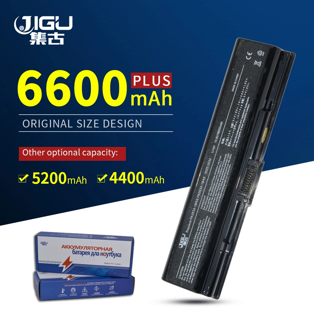 JIGU PA3534U-1BAS PA3534U-1BRS Laptop Batteri Til Toshiba Satellite A200 L300 L450D L500 L505 L555 6CELLS 3