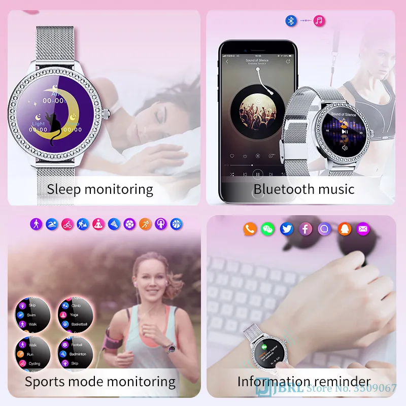 Luksus Digital Ur til Kvinder Sport Ure Elektronisk LED Damer armbåndsur Til Kvinder Ur Kvinde Armbåndsur Top Bluetooth Timer 3
