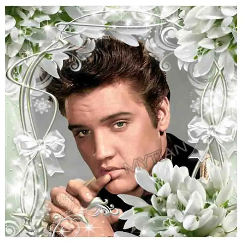 Elvis presley& blomst fuld diy 5d Diamant Maleri Cross Stitch mønster 3D-Diamond broderi perle mosaik rhinestones home decor 3