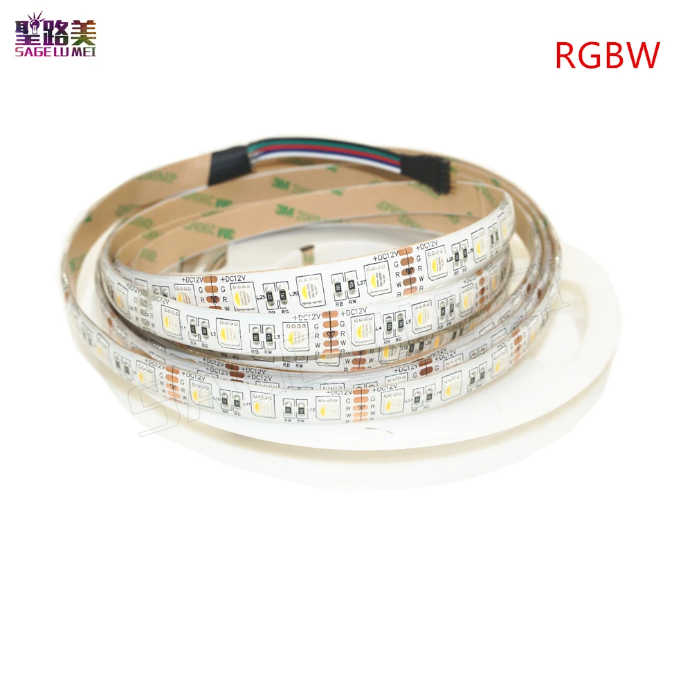 DC12V 24V RGBW /RGBWW 4-farve i 1 led chip LED Strip, SMD 5050 fleksibel lys RGB+Hvid /varm hvid,60Leds/m IP30/65 Vandtæt 3