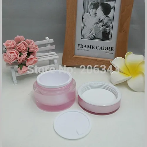 50G Pink akryl cylinder-formet flaske fløde,kosmetiske container,,cremebeholder,Kosmetiske Krukke,Kosmetiske Emballage 3
