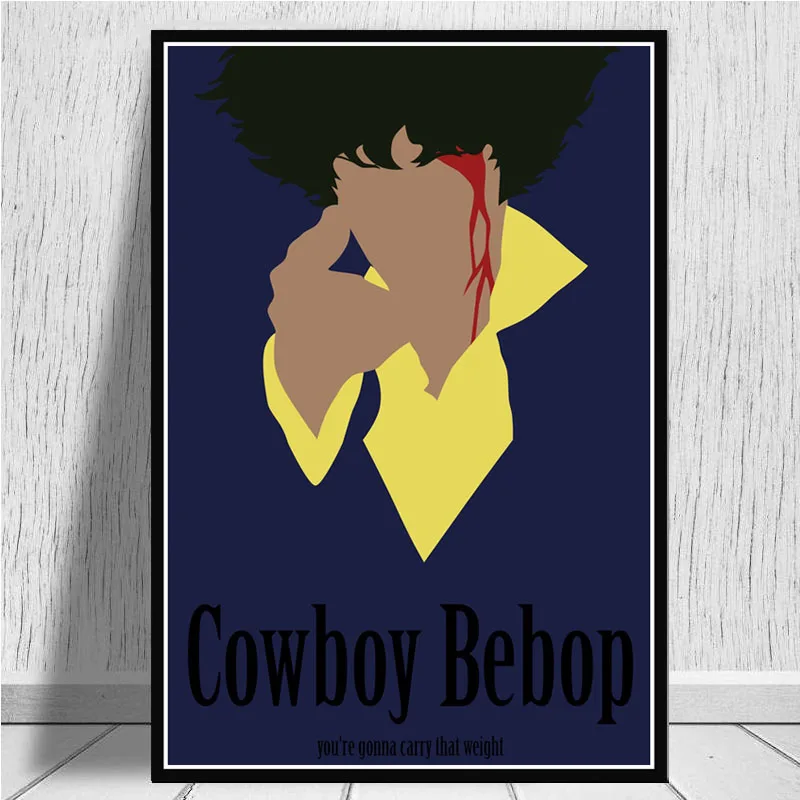 Cowboy Bebop Klassisk Japansk Anime Comic Plakat Og Print Væg Kunst, Lærred Maleri På Væggen Billeder Til Stuen Home Decor 3