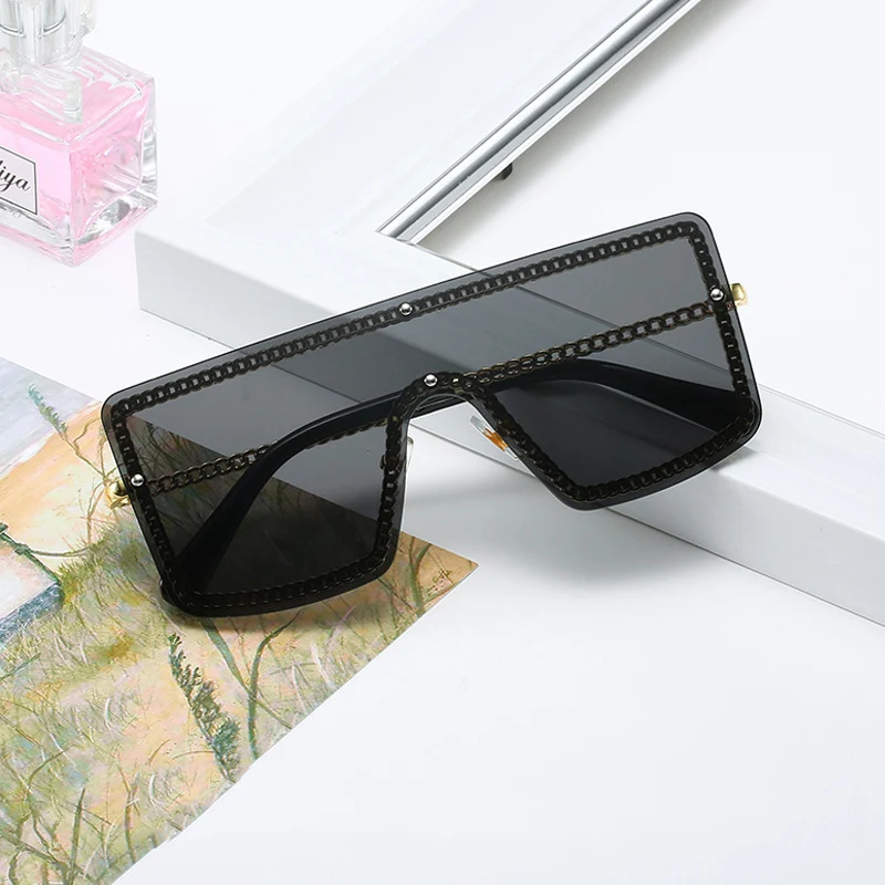 OEC CPO Fashion Damer Uindfattede Solbriller 2019 Brand Designer Ét stykke solbriller Til Kvinder, Mænd Trendy Beskyttelsesbriller Oculos O253 3
