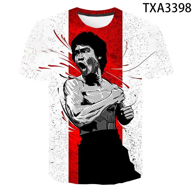 Nye Sommer Bruce Lee 3D-T-Shirts, Casual Streetwear Dreng Pige Børn, Mode, Mænd, Kvinder, Børn, der Trykte T-shirt med Cool Toppe Tee 3