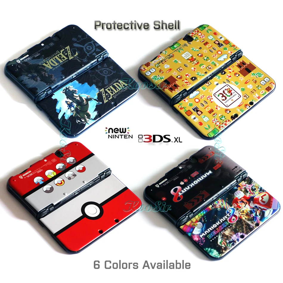Beskyttende etui til Nintend NYE 3DS XL / LL Boliger Pokeball Pikachus Mønster Shell Dække Huden til Nintendos NYE Konsol 3DSLL 3