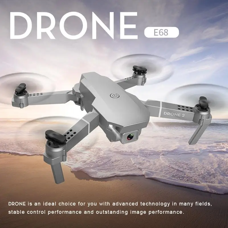 RC drone E68 pro 2,4 G Selfie WIFI FPV Med 4K HD-Kamera Sammenklappelig RC Quadcopter RTF Quadcopter højde for at opretholde drone Legetøj, Barn 3