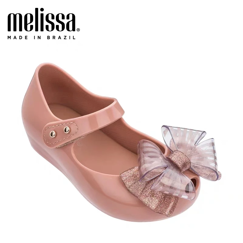 Mini Melissa 2020 Nyeste Sommeren Jelly Sko Piger Ny Fashion Store Sløjfeknude Slik Sko Beach Sandaler Prinsesse PVC Sko 3