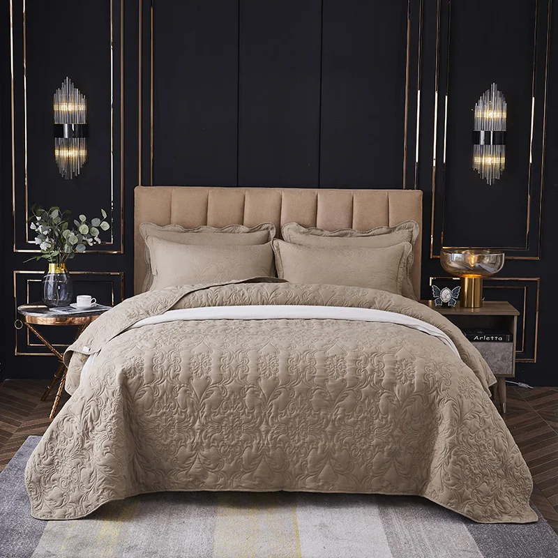 1/3pc Quiltet sengetæppe vask bomuld&polyester quiltning bed cover grønt smide tæppe multi-funktionelle sengetøj 220*240cm 3