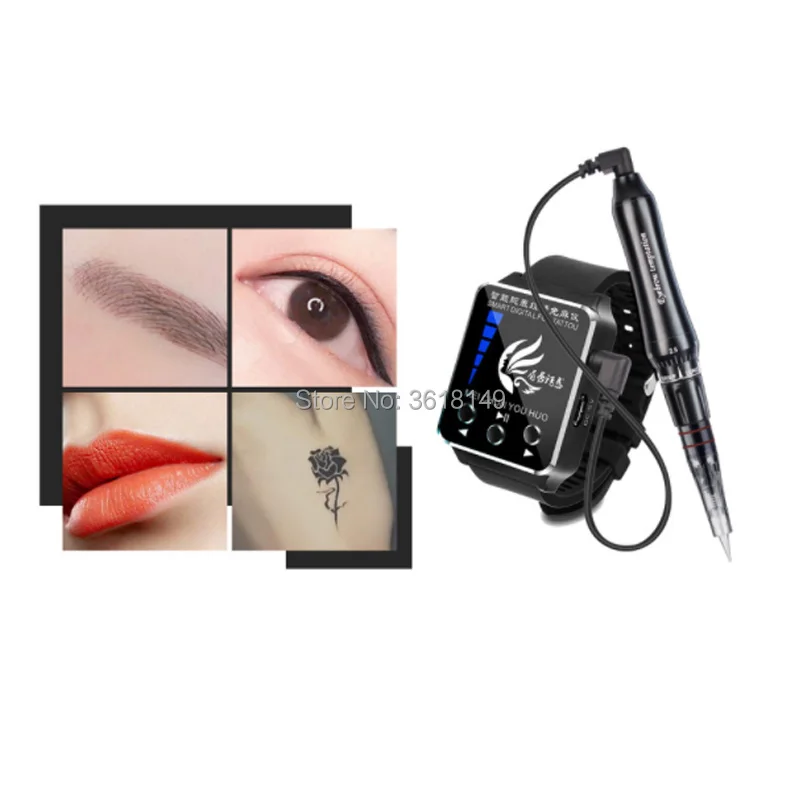 Smart Digital Linned-gratis Tatoveringer Pen Maskine til Anæstesi-gratis Nål Microbrading Se Embroridery Maskine til Øjenbryn, Læbe, 3