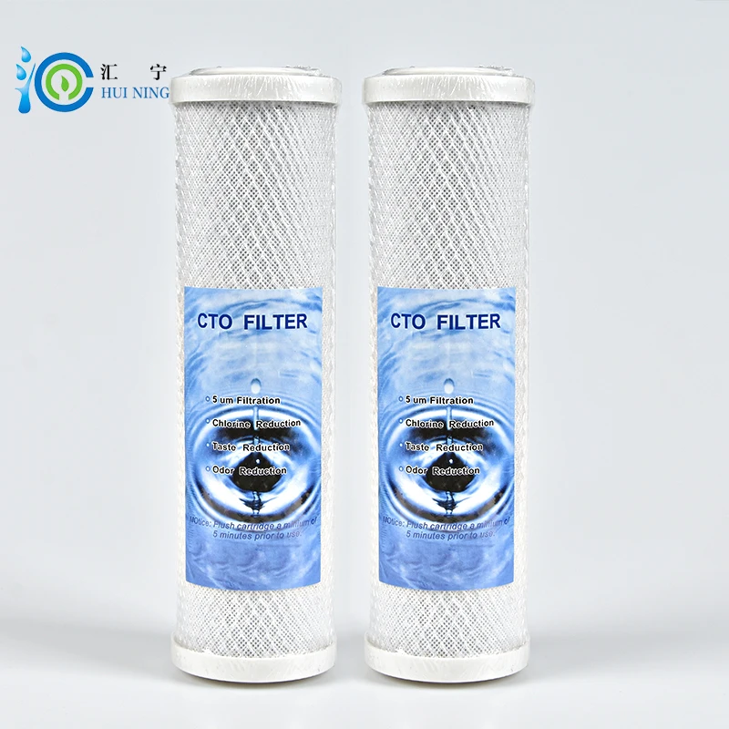 2 stk 10 Tommer Blok Carbon Filter til Rensning af Vand, Universal Aktiveret Patron Omvendt Osmose 3