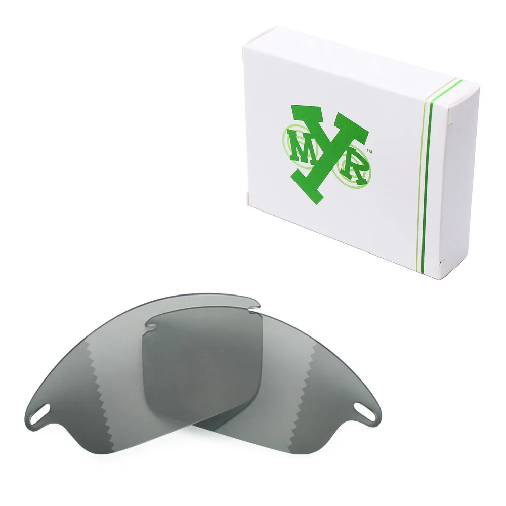 Mryok Anti-Ridse POLARISERET Udskiftning Linser for Oakley Fast Jacket Sunglasses Grå Fotokromisk 3