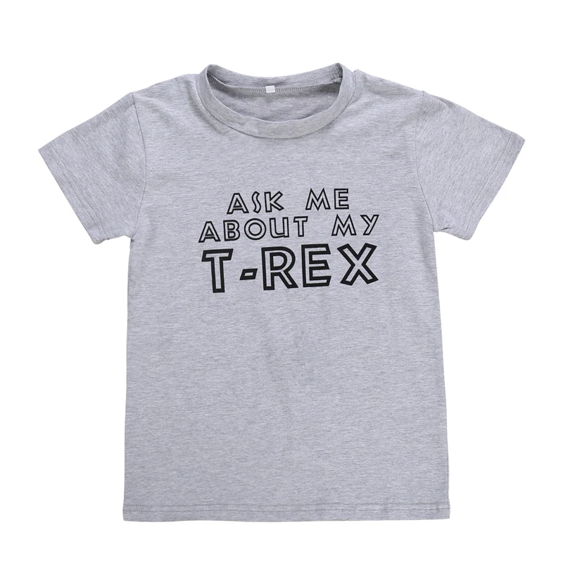 Drenge T-Shirt Sommer 2019 T-shirt dyreprint Børn Tshirt Børne Tøj Maskeret Dinosaur Spørge Mig Om Min T-Rex Fjorten dage Fornite 3