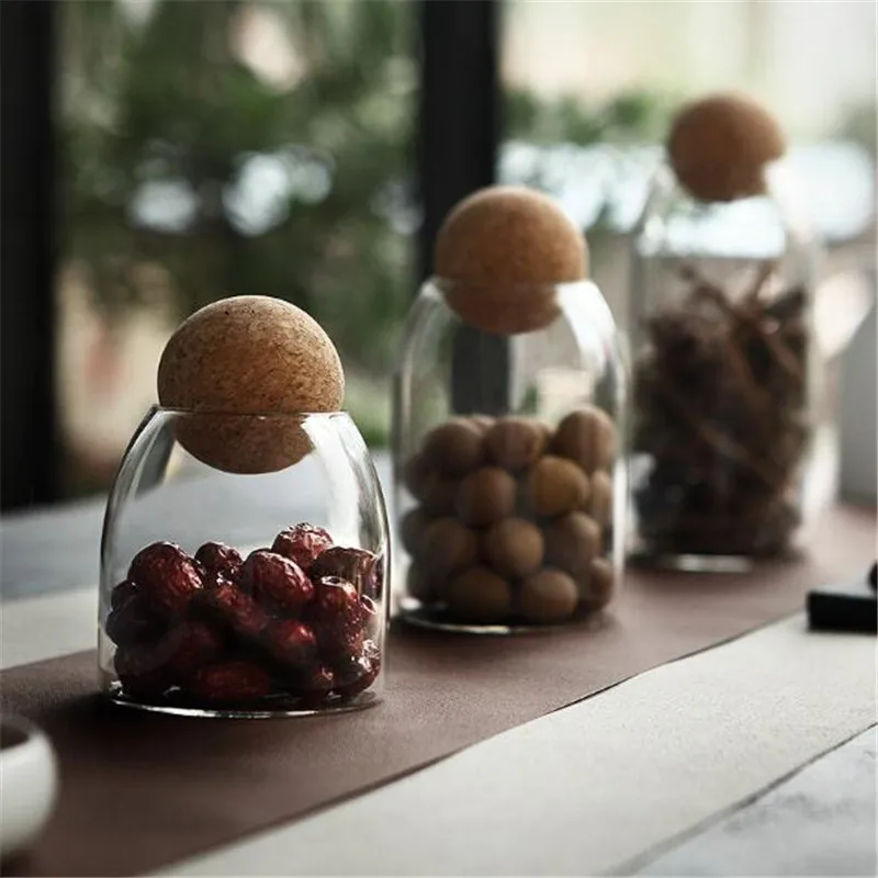 Opbevaring Flaske Gennemsigtigt Glas Mad Beholder Krydderier Tekande Hjem Dekoration Køkken Organizer 3