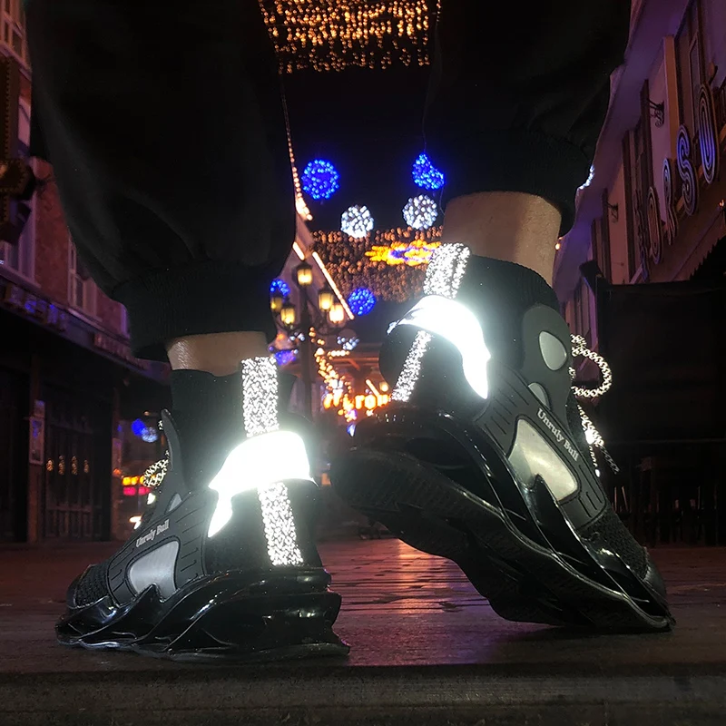 Fashionable Mænd Fluorescerende Sneakers High-Top Blade Sko er Lette og Komfortable og Afslappede Sko Sapato Masculino Krasovki 3