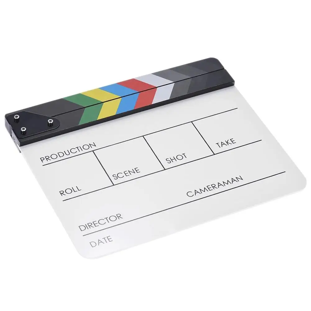 Hot Salg Film Clapper yrelsen Delikat Tekstur Farverige Direktør Video-Scene, Clapperboard Akryl Tør Slette Film Clapper 3