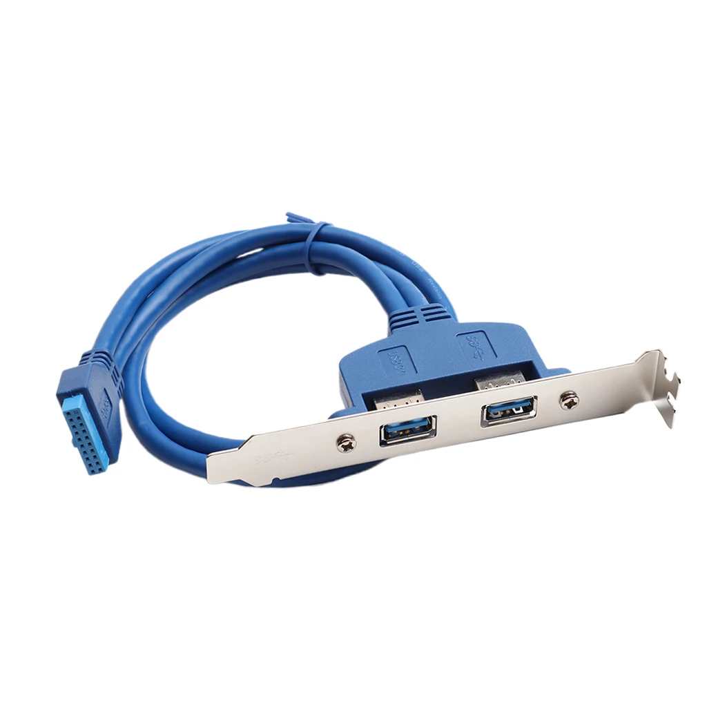 Lav Profil USB 3.0 Tilbage PCI-Panel Beslag til at 20Pin Kabel-Bundkort 3