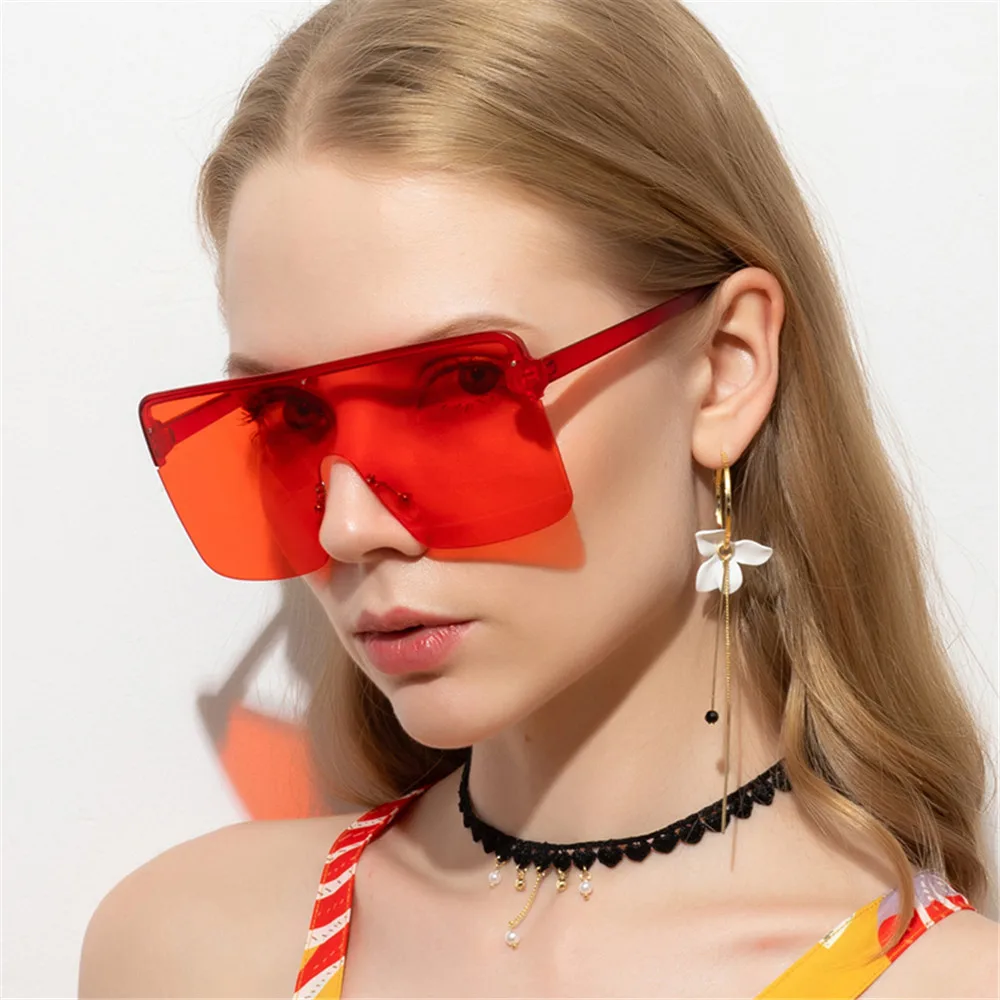 2020 Mode, store Solbriller Kvinder Mænd Vintage Fladskærms Øverste Kvadrat Sol Briller Kvindelige Blå Gradient Brillerne, Oculos de sol 3