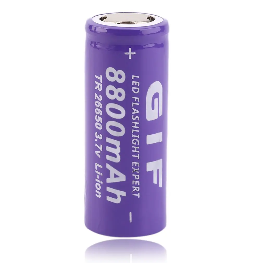 3,7 V 26650 8800mAh Li-ion Genopladeligt Batteri, Til LED Lommelygte Torch Li-Ion Fakkel Sikker og miljøvenlig 3
