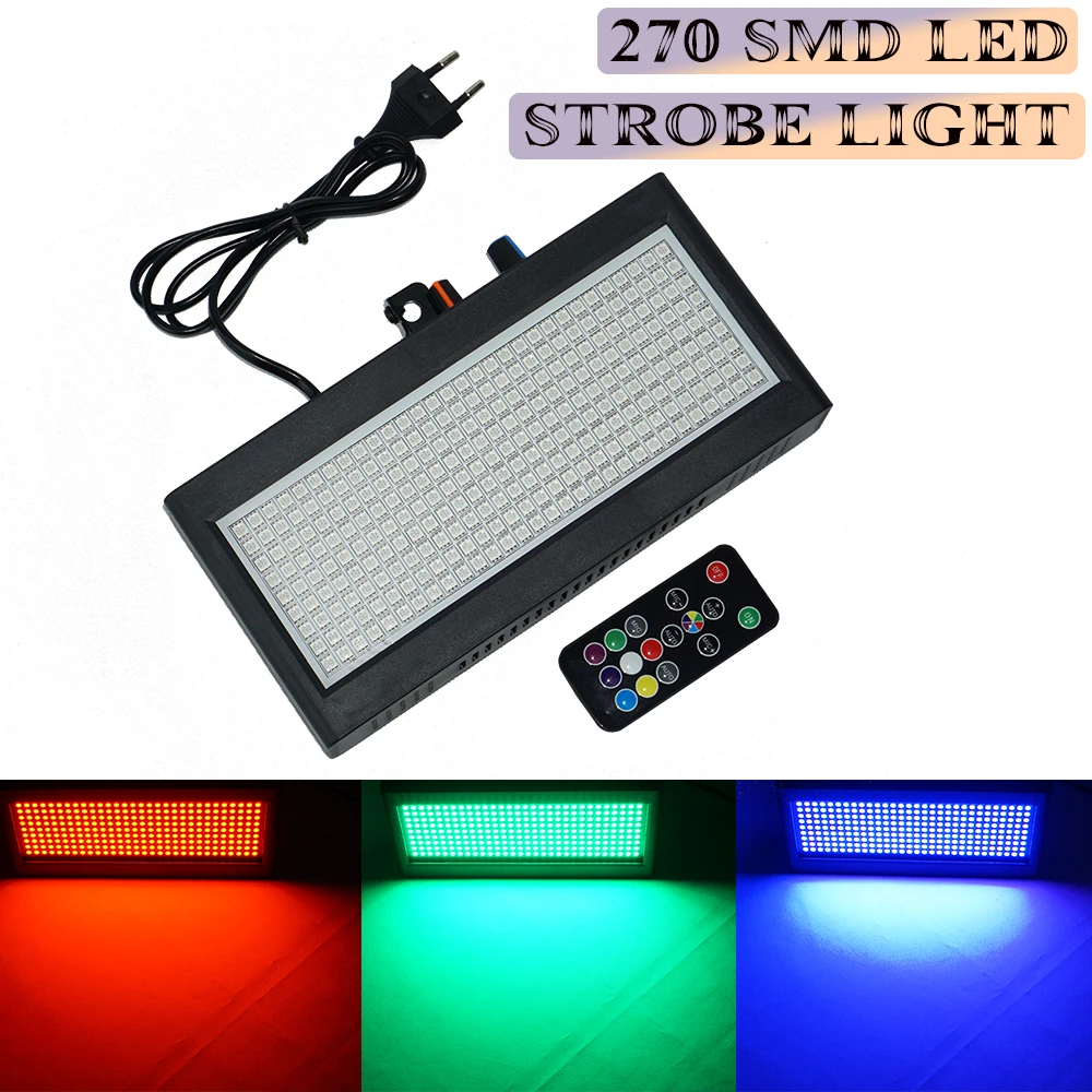 270 SMD LED Strobe Lys RGB Fuld Farve LED-Værelses Strobe Bar Ktv Dj Lys Med Fjernbetjening 3