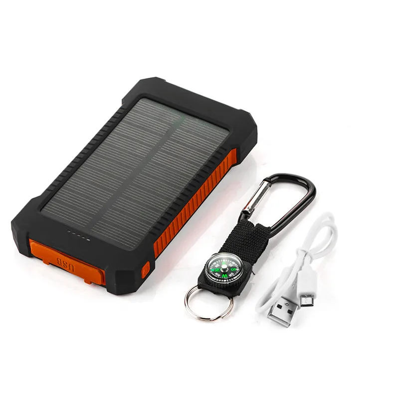 Solar Power Bank Real 20000 mAh Dual USB Eksterne USB-Vandtæt Polymer Batteri Oplader Udendørs Lampe Powerbank Ferisi 3