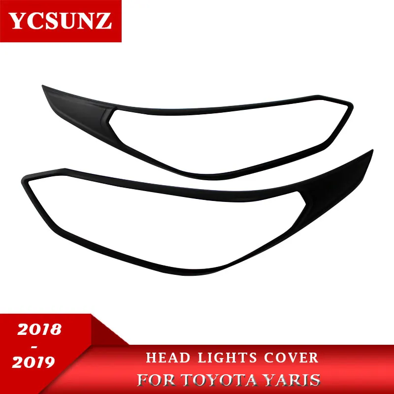Hoved Lys Dækning For Toyota Yaris Hatchback Sedan 2018 2019 Tilbehør Foran lygten Lampe Hood Dele Til toyota yaris Ycsunz 3