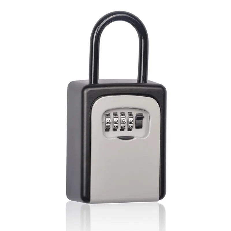 4-Cifret Kombination Password Sikkerhed Nøgle Lås Box Hængelås Arrangør Vægmonteret Home Security Beskyttelse 3