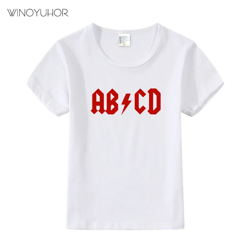 ABCD Breve Udskrive Børn Tshirt Dreng Pige T-shirt lille Barn, Børn, Tøj, Sommer Kort Ærme Toppe Tee Sjovt Tøj 3