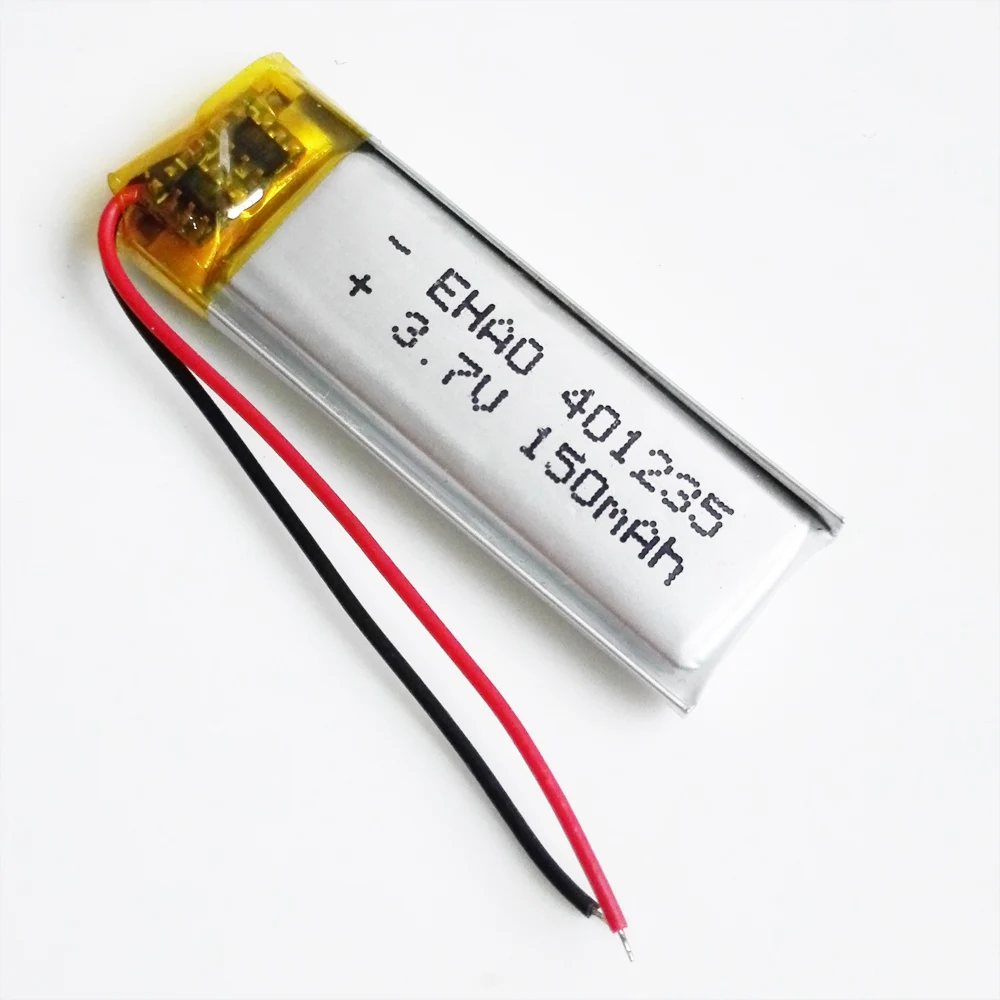 Masse 5 stk 401235 150mAh 3,7 V Lithium-Polymer-LiPo Genopladeligt Batteri Celler Til Mp3 DVD-bluetooth-hovedtelefon Smart ur MP4 3