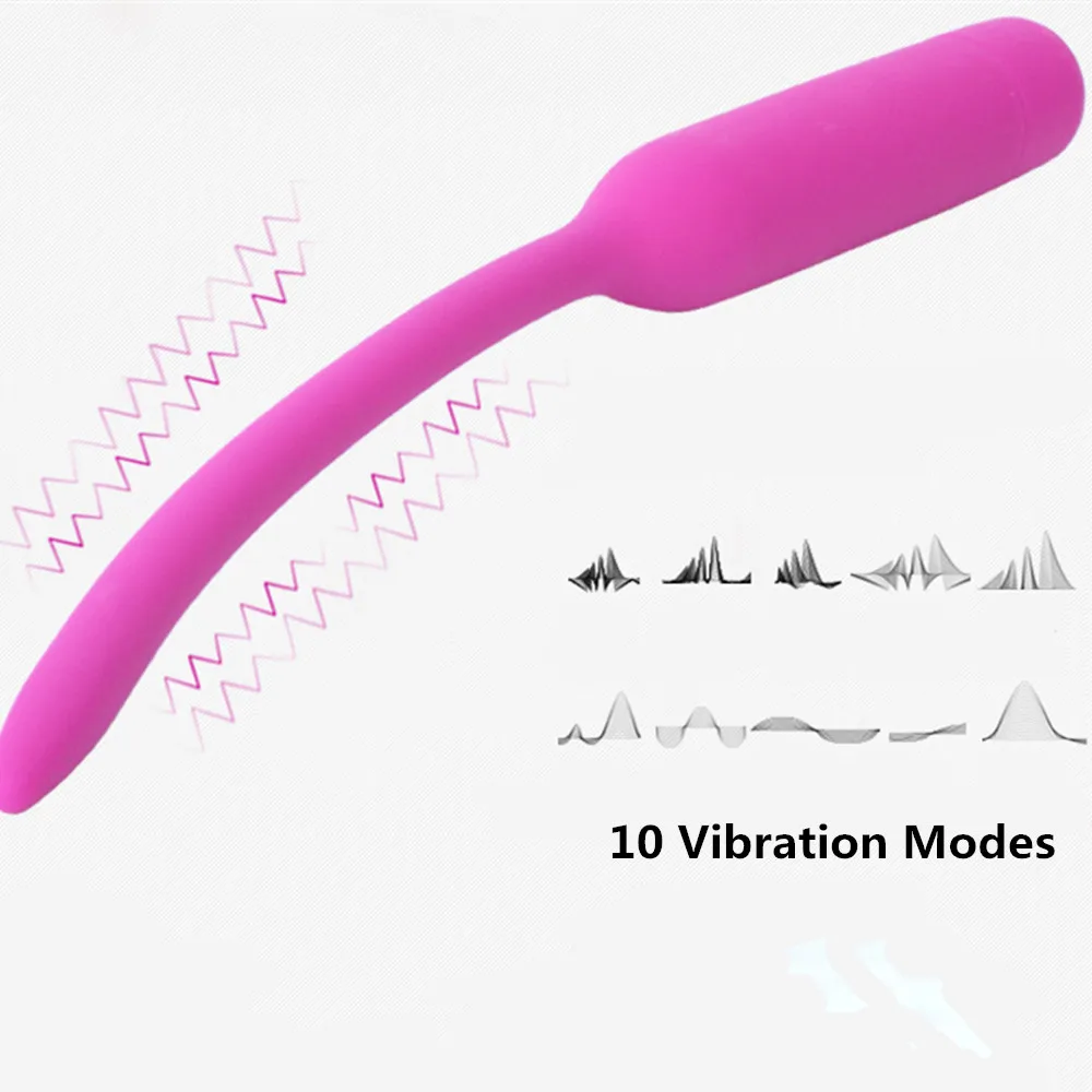 Mandlige Penis Plug 10 Speed Vibrator Urethral Dilator Klingende Stang Silikone Electric Massager Voksen Sex Legetøj til Mænd Masturbator 3