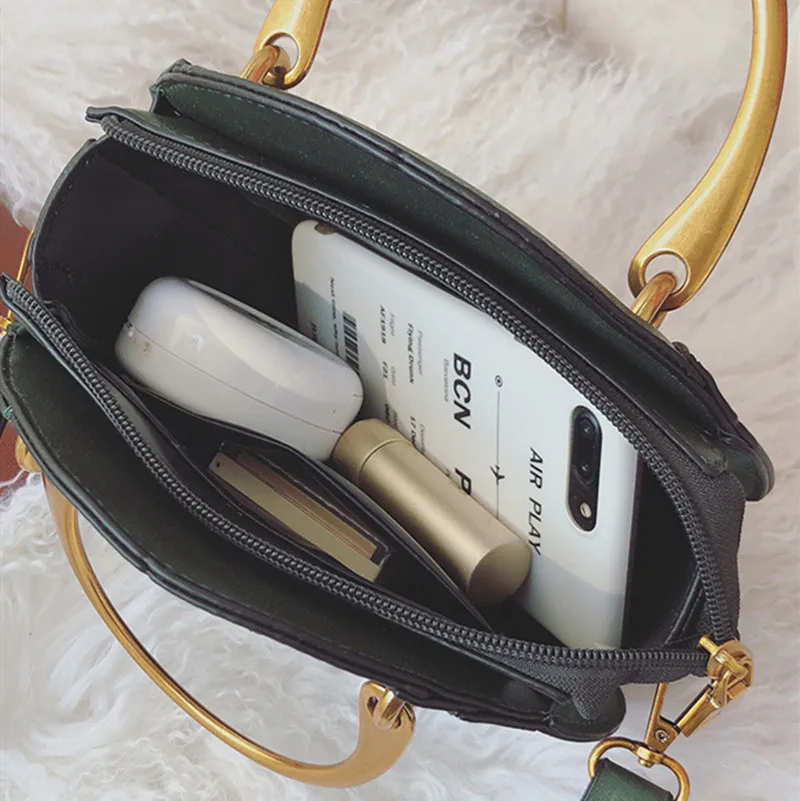 2020 Ny runde slibende PU læder taske retro håndtaske lille rund Dame Taske, skuldertaske Mini Taske Fashionable mobile tegnebog 3