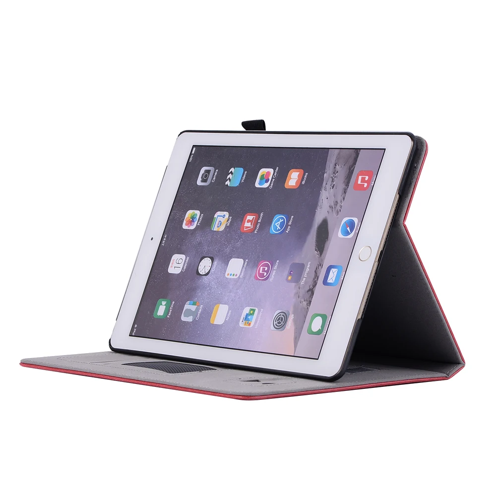 Sort Blå Pink Faux Læder Cover Hud etui Til Apple iPad, Air 1 2 / iPad 9.7 2017 2018 Tablet Smart Case Til iPad 5 6 8 3