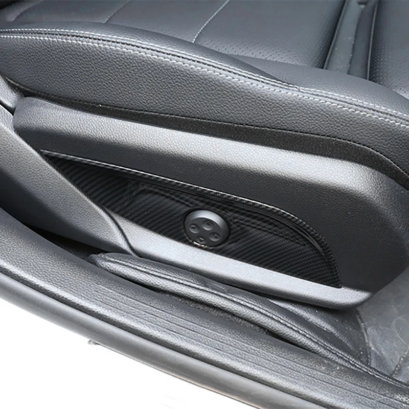 For Mercedes-Benz E C GLC GLS Klasse W212 W205 Carbon Fiber 4stk Bilen Sædet Justere Panel afbryder Knap Dæksel 3
