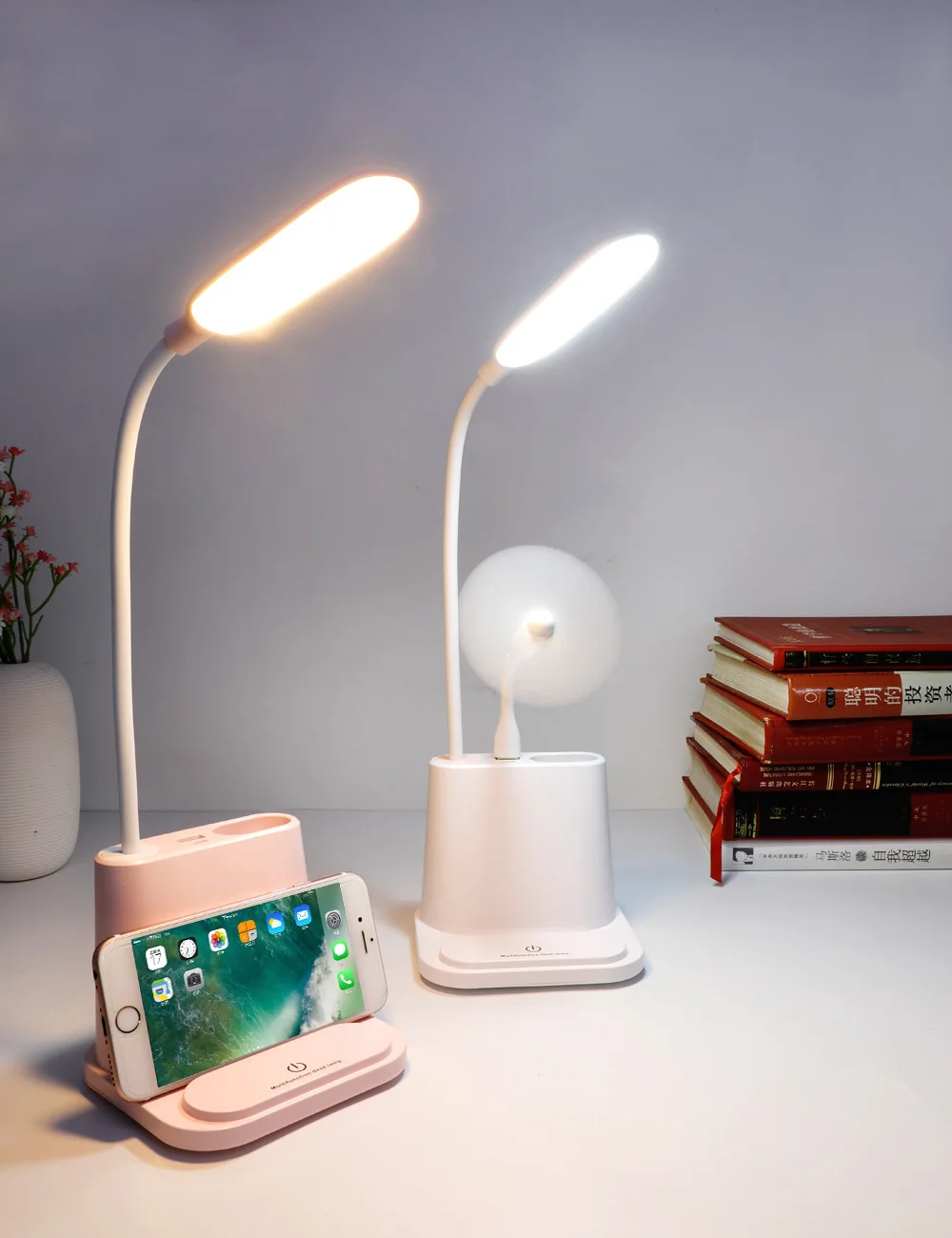 LED bordlampe USB-Genopladelige Touch Dæmpning Justering bordlampe for Børn at Læse Undersøgelse Seng, Stue, Soveværelse 3