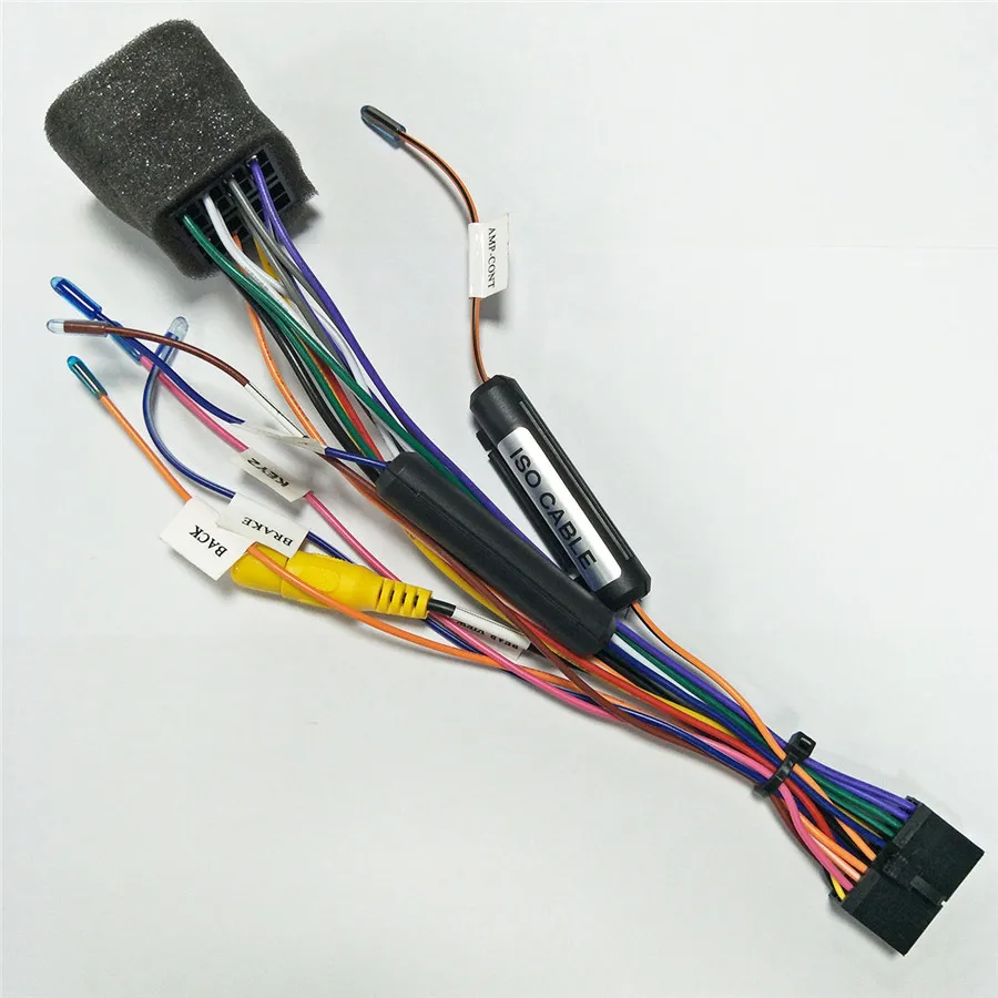 20 PINS ISO-Ledninger, Stik Adapter med bakkamera Connect for 1 DIN/2 DIN Android Bil Radio Power Kabel-Sele 3