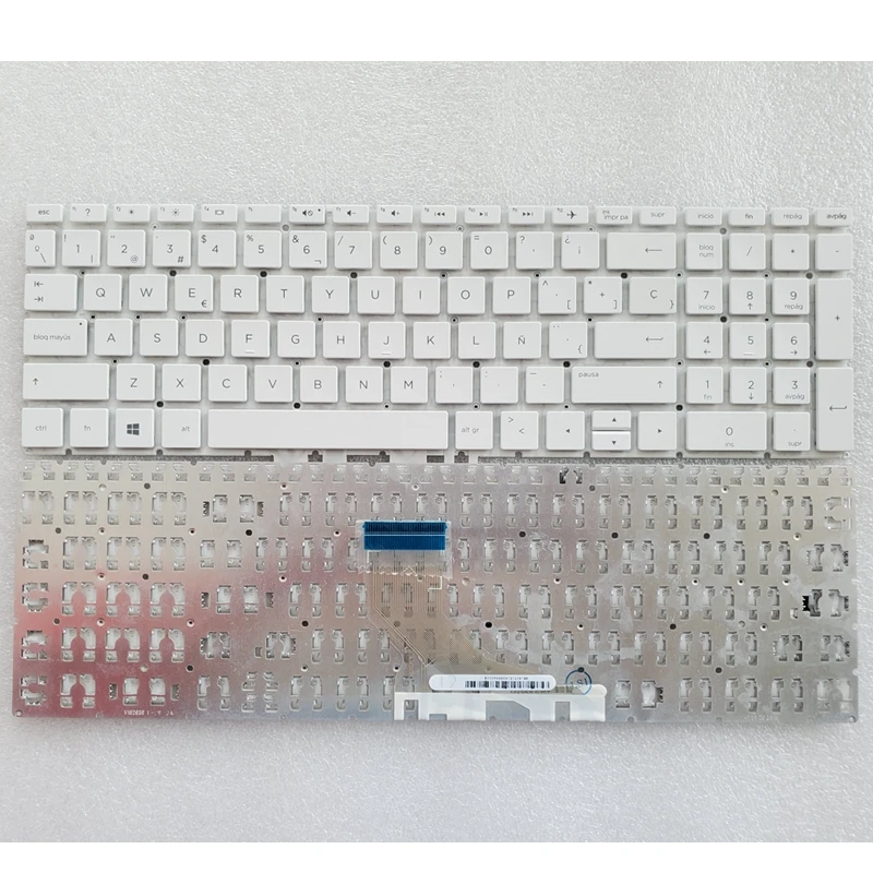 SP spanske Nye tastatur TIL HP 15-DA 15-DB 15-DX 15-DR 250 G7 255 G7-sort/hvid 3