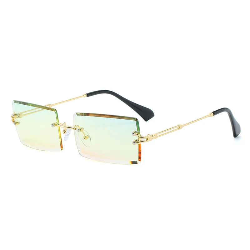 OEC CPO Mode Populære Uindfattede Rektangel Solbriller Kvinder Mænd Nuancer Legering Briller UV400 O264 3