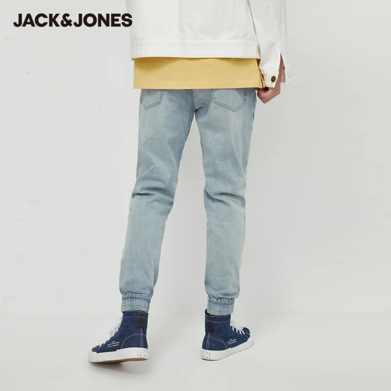 JackJones Mænds Splejse Sporty Vintage Streetwear Almindelig pasform Tight-ben Jeans| 220232523 3